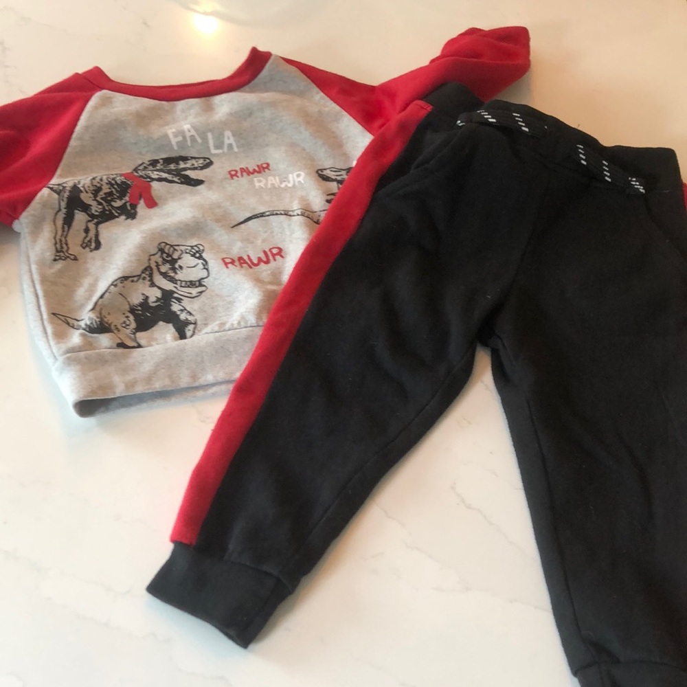 Christmas Sweat Suit Dinosaurs